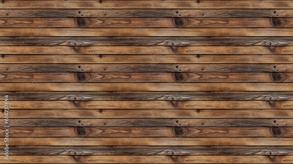 Naklejka premium Seamless wood pattern, created with generative AI technology