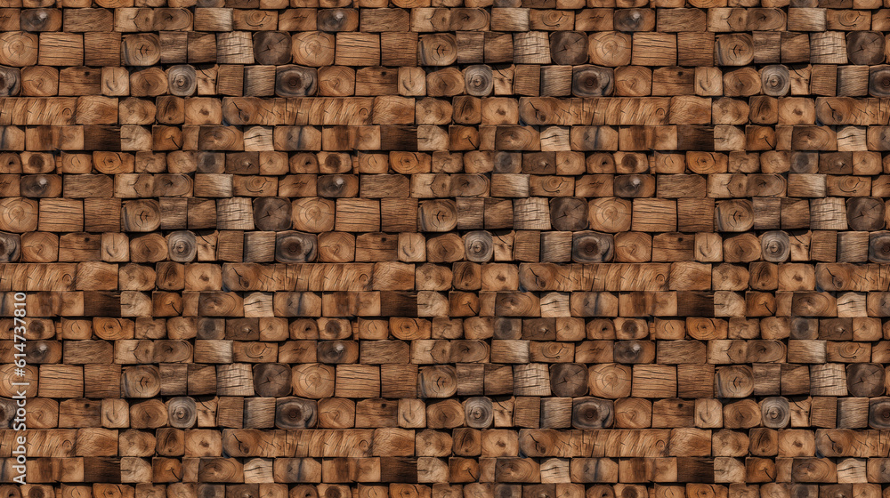 Obraz premium Seamless wood pattern, created with generative AI technology