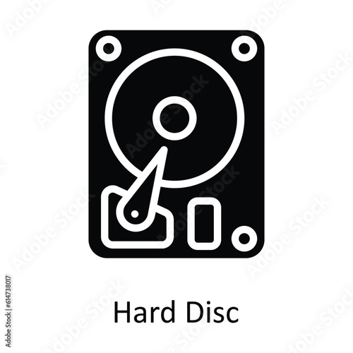 Hard Disc  Vector Solid  Icon Design illustration. Network and communication Symbol on White background EPS 10 File