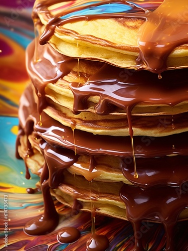 Pancakes and chocolate