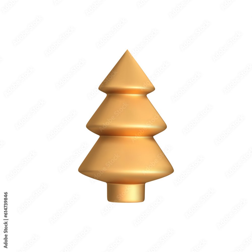 Golden christmas tree element. Winter holiday decorations top view. Glossy New year and xmas abstract tree shapes. Vector realistic illustration. Golden christmas tree element. Winter holiday decorations top view. Glossy New year and xmas abstract tree shapes. Vector realistic illustration.