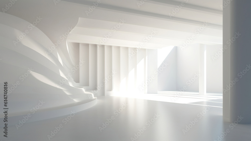 Fototapeta premium Abstract white interior