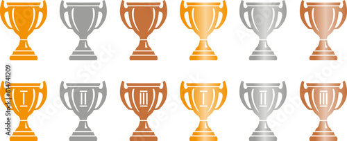 award cups simple vector image