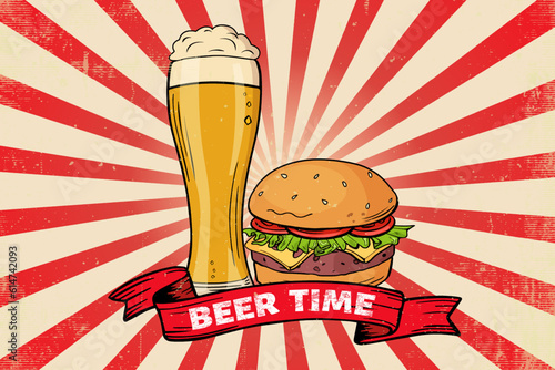 fast food poster beer day