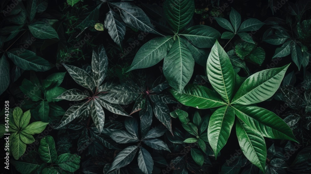 Green foliage background Green foliage background