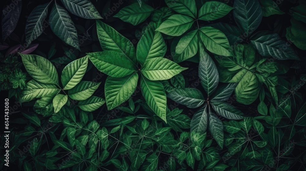 Green foliage background Green foliage background