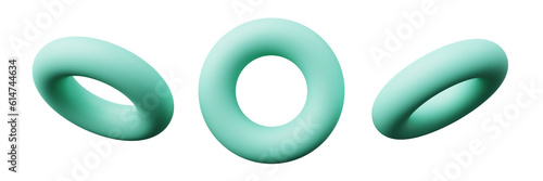 3d Torus or Ring Tosca, realistic rendering of 3d geometry shape object