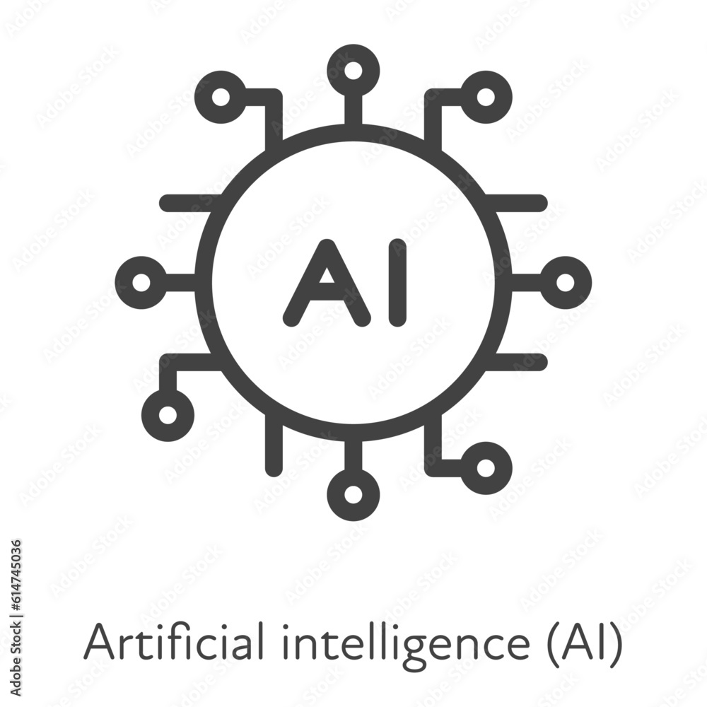 Outline style ui icons hard skill collection. Technical and IT. Vector black linear icon illustration. Artificial intelligence AI symbol isolated on white background. Design element Outline style ui icons hard skill collection. Technical and IT. Vector black linear icon illustration. Artificial intelligence AI symbol isolated on white background. Design element