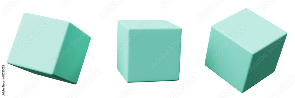 3d Cube Tosca, realistic rendering of 3d geometry shape object 3d Cube Tosca, realistic rendering of 3d geometry shape object