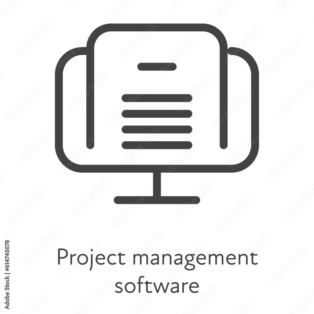 Outline style ui icons hard skill collection. Technical and business. Vector black linear icon illustration. Project management software symbol isolated on white background. Design element Outline style ui icons hard skill collection. Technical and business. Vector black linear icon illustration. Project management software symbol isolated on white background. Design element