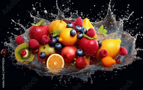 Imaginary Fruit Splash , AI