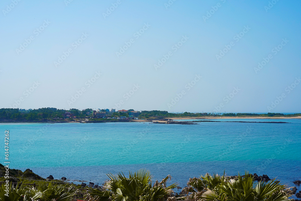 Fototapeta premium Jeju Island summer sea seen from afar