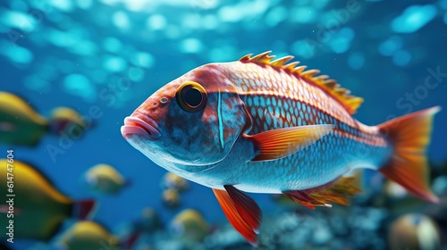 fish in river and sea under water generative ai