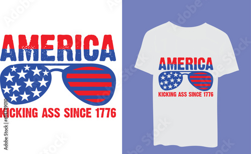 america kicking ass since 1776 t-shirt