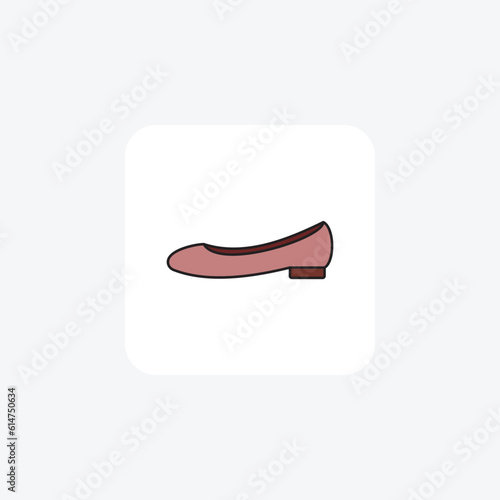 Ballet Flat Graceful Flats Minimalist Flat Icon

