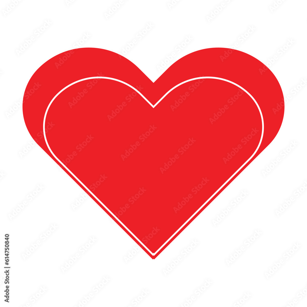 heart love symbol isolated icon vector illustration design  red and white colors