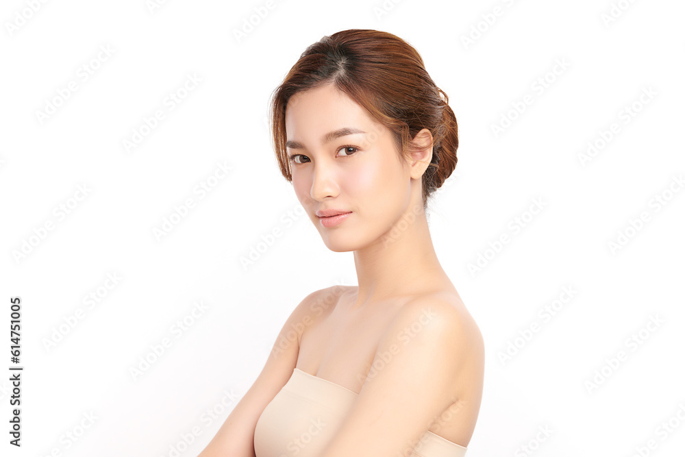 Beautiful young asian woman with clean fresh skin on white background, Face care, Facial treatment, Cosmetology, beauty and spa, Asian women portrait. Beautiful young asian woman with clean fresh skin on white background, Face care, Facial treatment, Cosmetology, beauty and spa, Asian women portrait.
