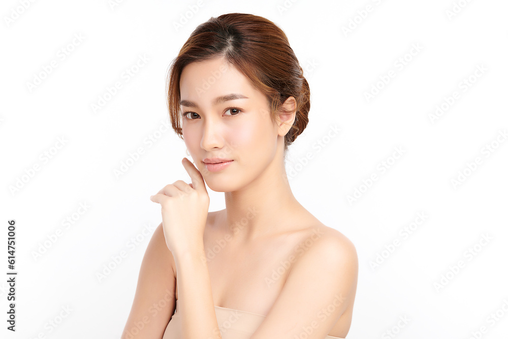 Beautiful young asian woman with clean fresh skin on white background, Face care, Facial treatment, Cosmetology, beauty and spa, Asian women portrait. Beautiful young asian woman with clean fresh skin on white background, Face care, Facial treatment, Cosmetology, beauty and spa, Asian women portrait.