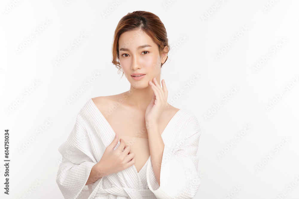 Beautiful young asian woman with clean fresh skin on white background, Face care, Facial treatment, Cosmetology, beauty and spa, Asian women portrait. Beautiful young asian woman with clean fresh skin on white background, Face care, Facial treatment, Cosmetology, beauty and spa, Asian women portrait.