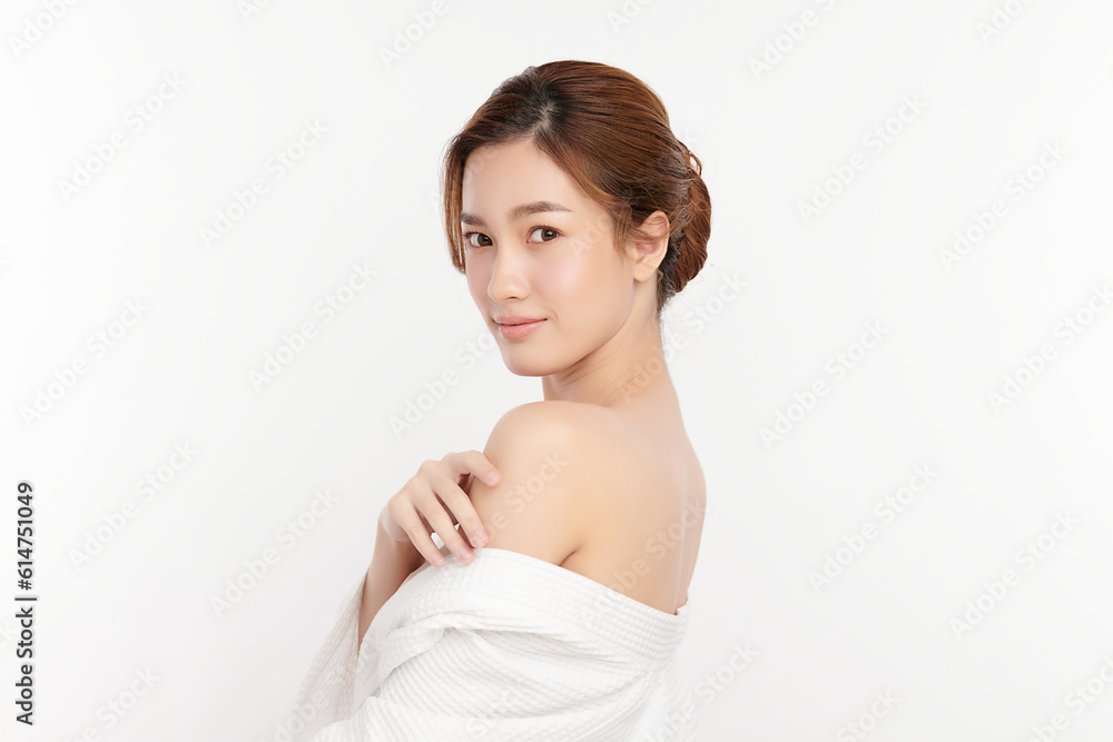 Beautiful young asian woman with clean fresh skin on white background, Face care, Facial treatment, Cosmetology, beauty and spa, Asian women portrait. Beautiful young asian woman with clean fresh skin on white background, Face care, Facial treatment, Cosmetology, beauty and spa, Asian women portrait.