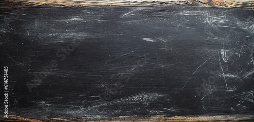Explore the Beauty of Contrast: Chalk Stained Blackboard on Blackboard Background! Generative AI,