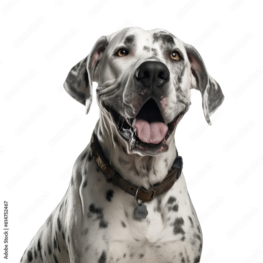 Great dane isolated on transparent background.