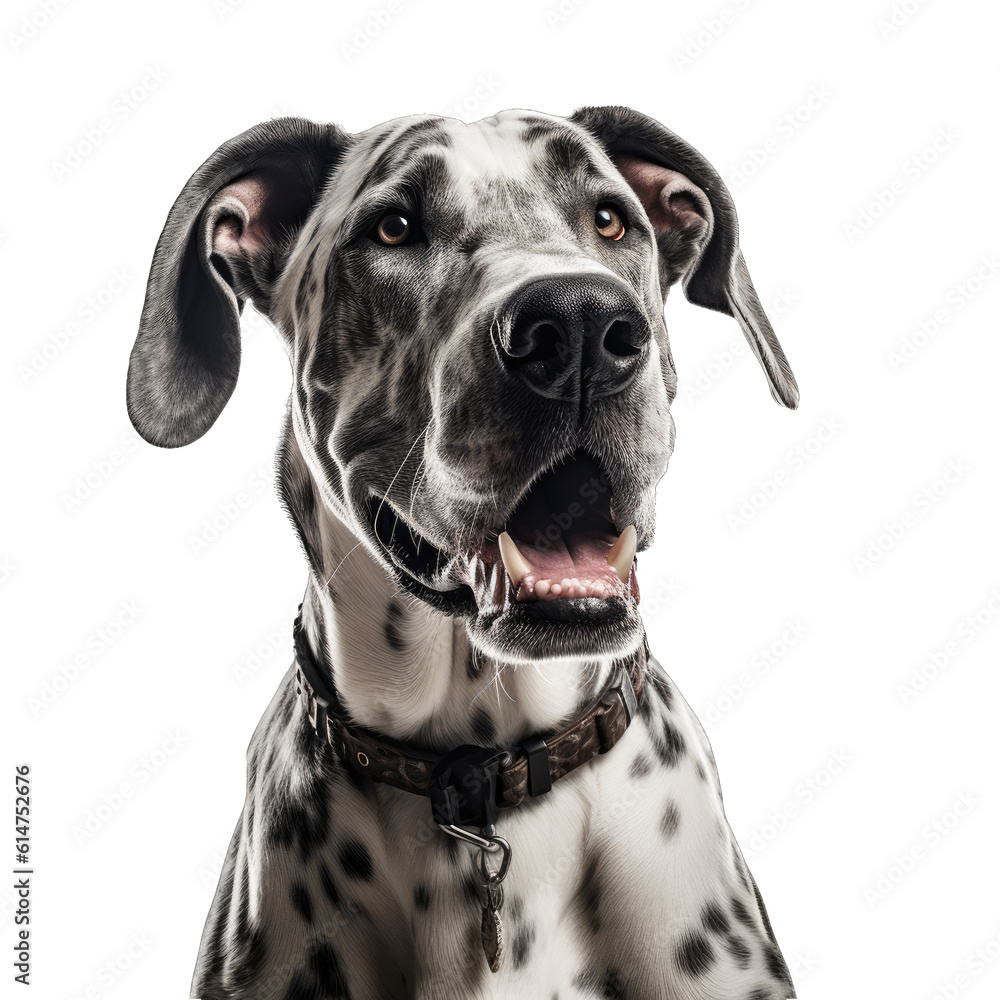 Great dane isolated on transparent background.