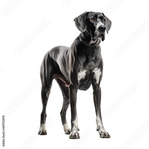 Great dane isolated on transparent background.