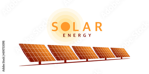 Solar cell power, Solar panels, Electric power generation industry, Renewable energy and Environmental conservation, Ecology and Sustainable of ecosystem, Go green and Save the world or Eco friendly.