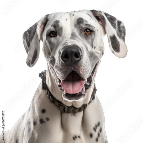 Great dane isolated on transparent background.