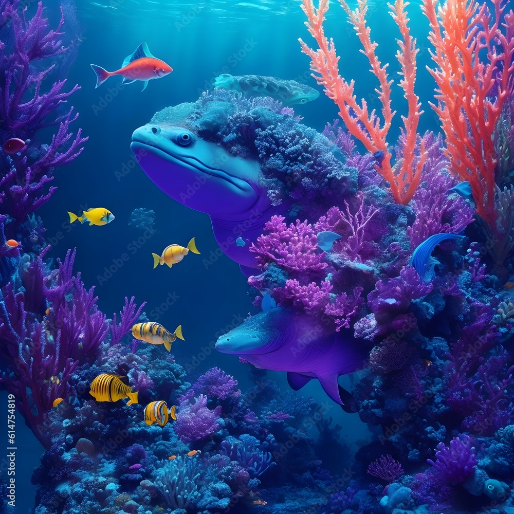 Obraz premium coral reef and fish