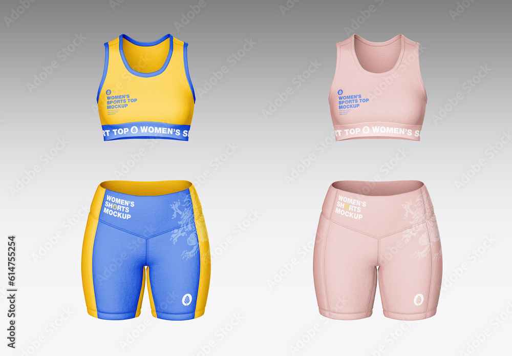 Women's Sport Kit Mockup Stock Template Adobe Stock