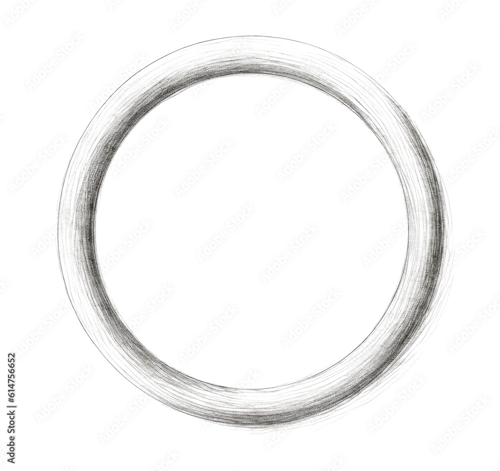Pencil sketch round frame with empty copy-space inside, isolated on transparent white background. Pencil sketch round frame with empty copy-space inside, isolated on transparent white background.