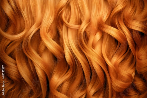 strawberry blonde wavy hair background texture made with generative ai
