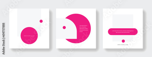 Minimalist editable social media post, square web banners for business, elegant and clean templates for social networks, minimal design with place for text and photos