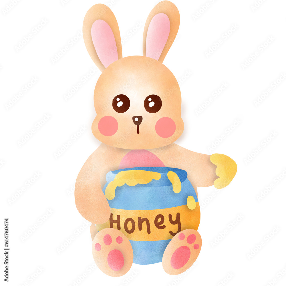 Obraz premium Bunny rabbit honey sweet bunny