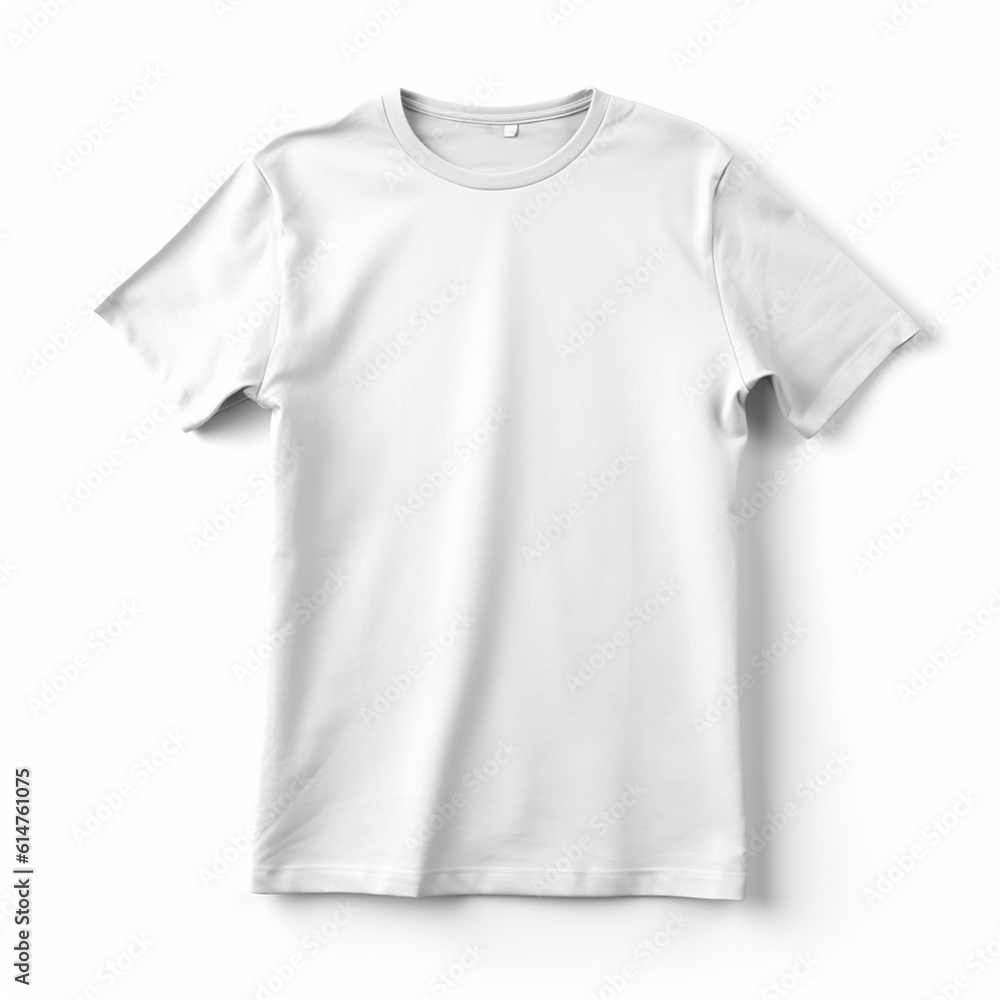 3D rendered White T-shirt with copy space mockup - ai generative 3D rendered White T-shirt with copy space mockup - ai generative