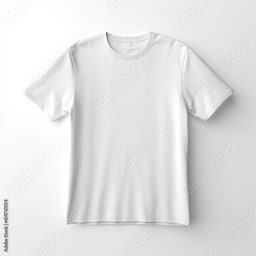 3D rendered White T-shirt with copy space mockup - ai generative