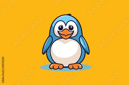 Cute penguin cartoon icon vector illustration. Cute penguin cartoon vector illustration.