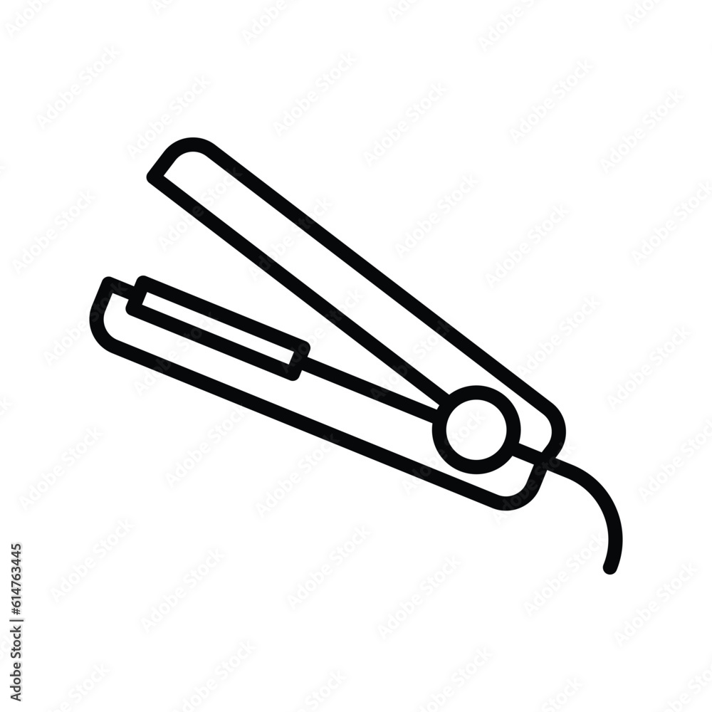 hair iron icon vector design template in white background hair iron icon vector design template in white background