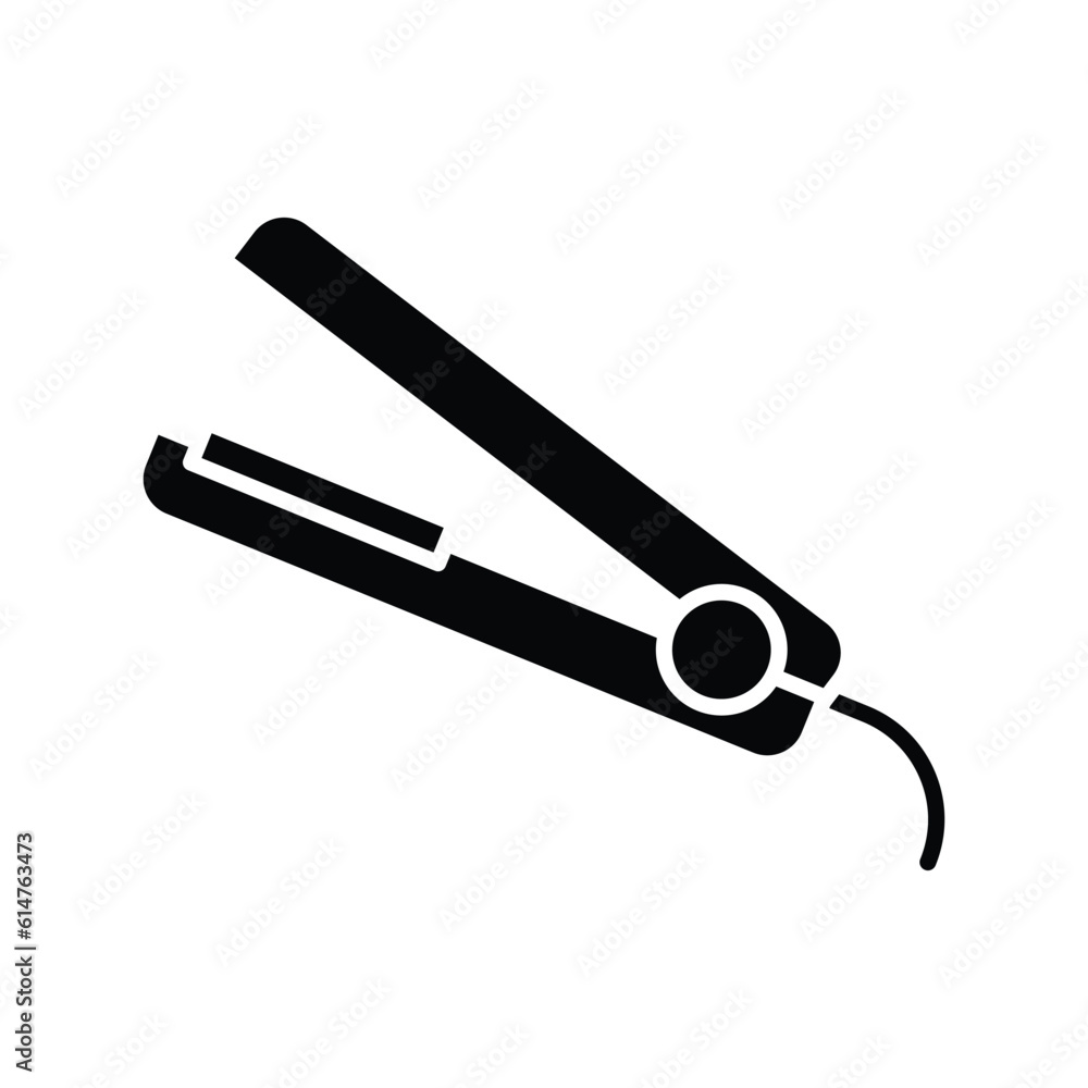 hair iron icon vector design template in white background hair iron icon vector design template in white background