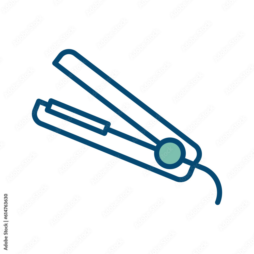 hair iron icon vector design template in white background hair iron icon vector design template in white background