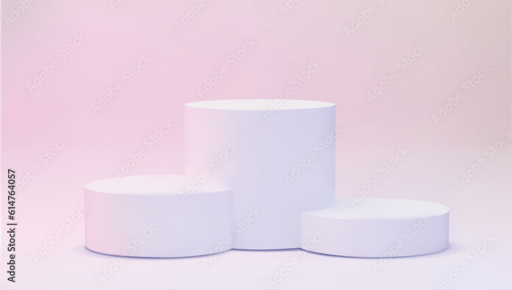 Vector podium, pedestal or platform, cosmetic product presentation background. 3d podium. Place for ads. Vector podium, pedestal or platform, cosmetic product presentation background. 3d podium. Place for ads.