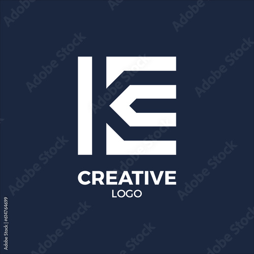 K KE KC Creative logo vector