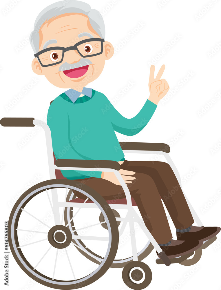 senior,old people, elderly in wheelchair patient and nursing senior,old people, elderly in wheelchair patient and nursing
