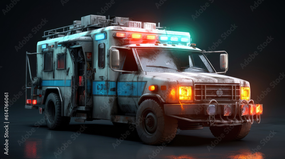 Ambulance damage due to an accident Ambulance damage due to an accident