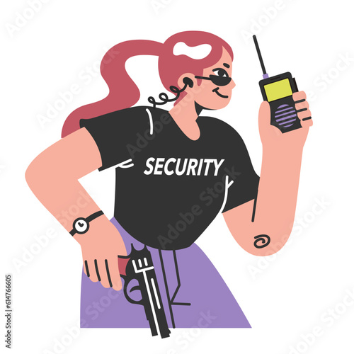 Bodyguard. Surveillance and protection of a customer or an object.