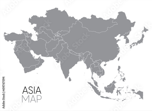 Map of Asia Pacific. Vector illustration.