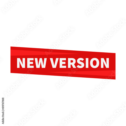 New Version In Red Color Rectangle Shape For Business Sale
