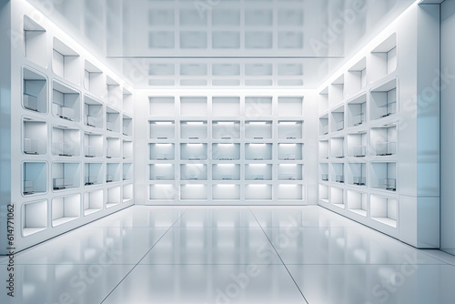 Contemporary Empty Wall for Generative AI Designs